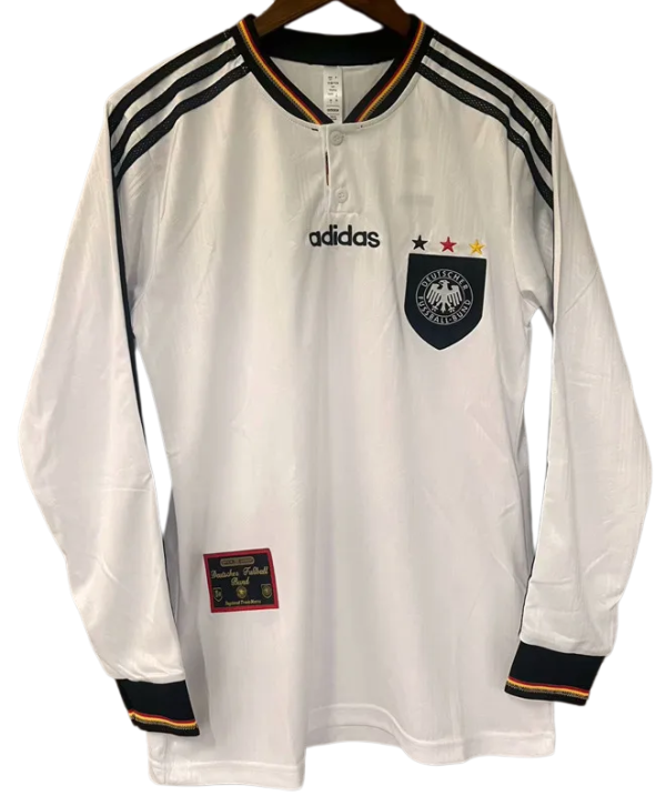 Retro Germany home Jersey Mens Long sleeve white 1996