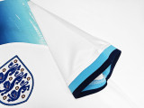 2022 England  Home  Retro white-blue Soccer Jersey