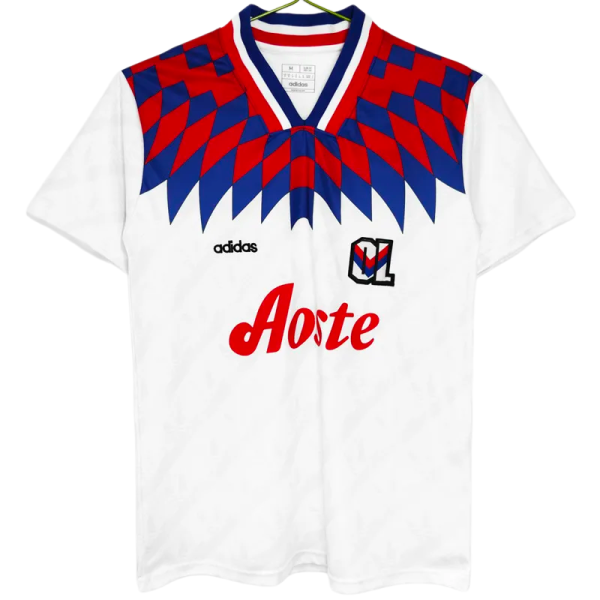 1995-96 Lyon Home Retro Soccer Jersey