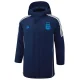 2024-25 Argentina Royal Blue Hooded Windbreaker Fabric Cotton Coat #G184