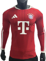 2026-27  Bayern Munich Home Long Sleeve Player Version Soccer Jersey