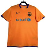 2006-07Mens  Retro Barcelona orange Away soccer  Jersey
