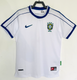 1998 Mens Brazil White Retro Soccer Jersey