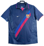 2002-03 Mens Barcelona black Retro Third  away Soccer Jersey