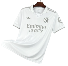 2025-26  Real Madrid  White 125th Anniversary Fans Soccer Jersey