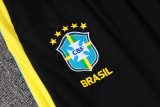 2026-27 Mens Brazil Black Half Pull Tracksuit B26035#