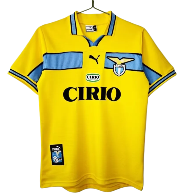 Retro  Lazio yellow Jersey Mens 9899