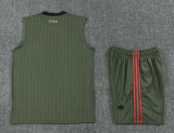 2025-26 Mens Bayern Munich Dark green vest Training Short Suit