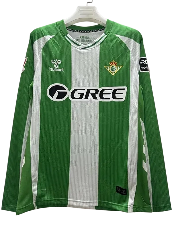 2025-26  Mens  Real Betis Home Long Sleeve Soccer Jersey