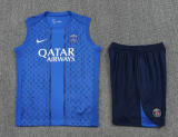 2025-26 Mens PSG blue vest short training suit