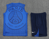 2025-26 Mens PSG blue vest short training suit