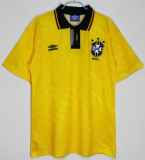 1991-1993 Brazil Retro Home soccer Jersey