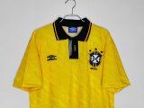 1991-1993 Brazil Retro Home soccer Jersey