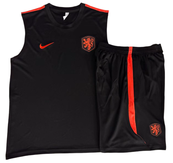 2026-27 Mens Netherlands black vest Soccer Jersey D26038#