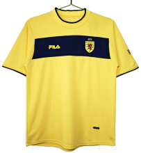2002 Mens Scotland Retro  Away  yellow soccer Jersey
