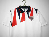 1992 Mens England home white Retro Soccer Jersey
