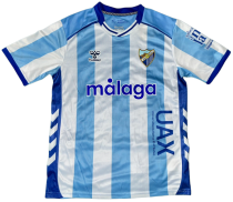 2024-25 Mens Malaga home blue and white soccer jersey
