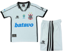 1999-00 Kids Corinthians home retro white Soccer Jersey