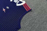 2025-26 Mens Arsenal royal blue vest Training Short Suit