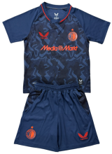 2025-26 Kids  Feyenoord third away dark blue Soccer Jersey