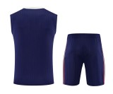 2025-26 Mens Arsenal royal blue vest Training Short Suit