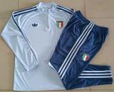 2026-27 Italy light blue Half Pull Tracksuit (半拉链) B26060#