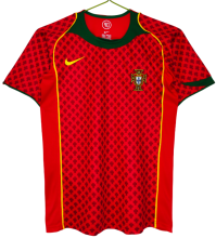 Retro Mens Portugal  home Soccer Jersey 2004