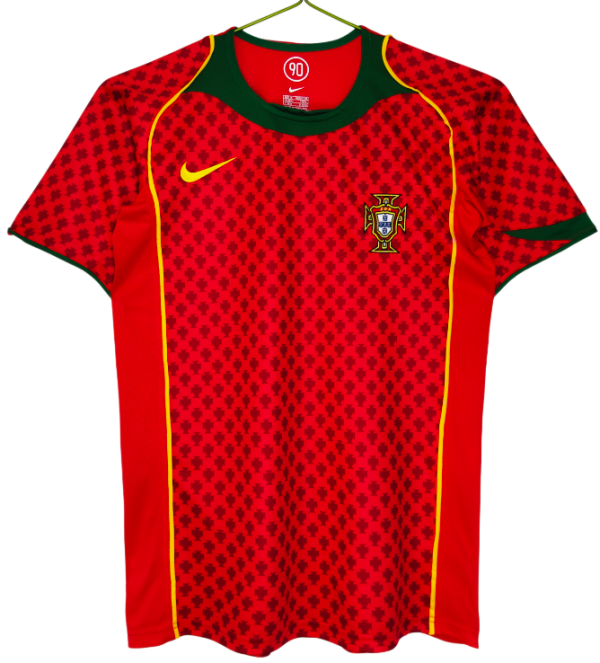 Retro Mens Portugal  home Soccer Jersey 2004