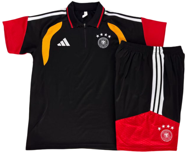 2026-27 Mens Germany black polo Training Short Suit C26019#