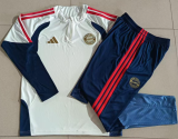 2026-27 Kids Bayern Munich beige half pull Tracksuit suit E26084#