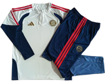 2026-27 Kids Bayern Munich beige half pull Tracksuit suit E26084#