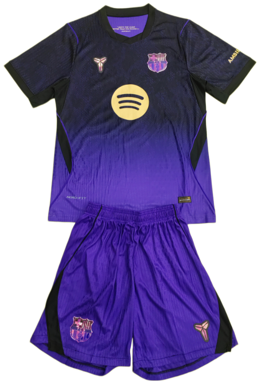 2026-27 Kids Barcelona  away Purple soccer jersey