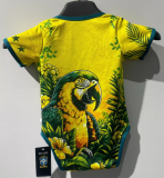 2026-27 Brazil Baby yellow Infant Crawl Suit