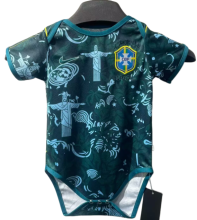 2026-27 Brazil Baby dark green Infant Crawl Suit