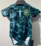 2026-27 Brazil Baby dark green Infant Crawl Suit