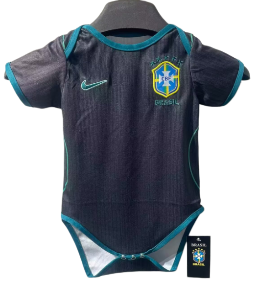 2026-27 Brazil Baby black Infant Crawl Suit