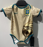 2026-27 Brazil Baby khaki Infant Crawl Suit