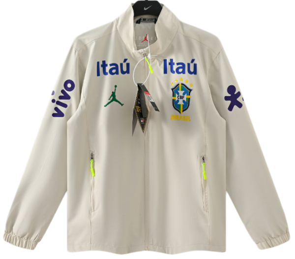 2026-27 Brazil off white hatless Windbreaker （无帽）