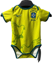 2026-27 Brazil Baby yellow Infant Crawl Suit