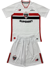 2026-27 Kids Sao Paulo home white soccer jersey