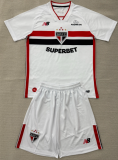 2026-27 Kids Sao Paulo home white soccer jersey