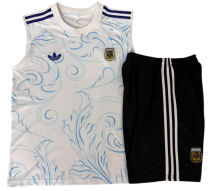 2026-27 Mens  Argentina White vest Training Short Suit