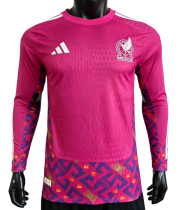 2026-27 Mexico pink Goalkeeper Long sleeve Player Version Soccer Jersey