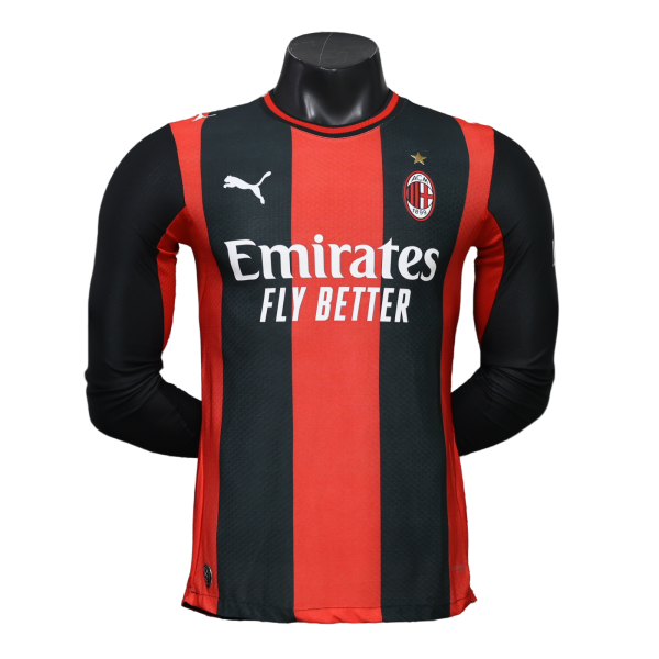 2026-27 Mens AC Milan home Player version Long sleeve Soccer Jersey