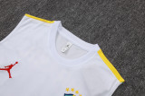 2026-27 Mens Brazil white vest Short training suit D26064#