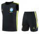 2026-27 Mens Brazil black vest Short training suit