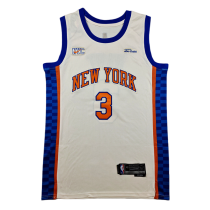 2026 KNICKS #3 off-white City Edition Top Quality Hot Pressing NBA Jersey