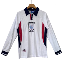 Retro England Home Jersey long sleeve Mens 1998