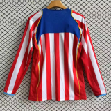 2004-2005 Atletico Madrid Home Long Sleeve Retro Soccer Jersey