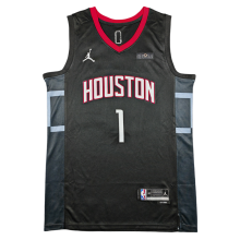 2025 ROCKETS THOMPSON #1 black Top Quality Hot Pressing NBA Jersey